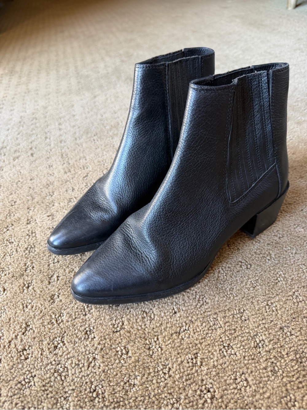 rag & bone Black Leather Chelsea Ankle Boots - Picture 2 of 3